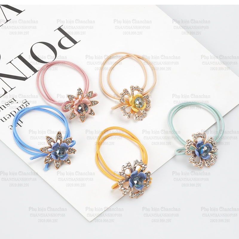 Cột tóc hoa pha lê từ 6k / sợi - Mua 10 giảm 20%