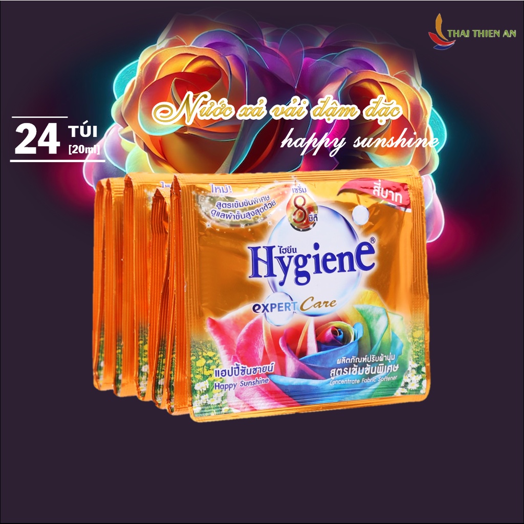 Xả vải HYGIENE Thái Lan hoa thiên nhiên nồng nàn - dây 20ml x 24 túi