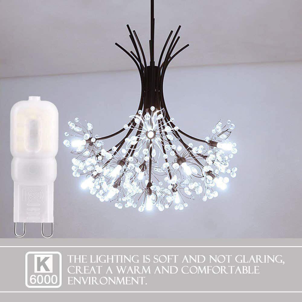 10 Bóng Đèn Halogen Ánh Sáng Trắng Ấm 220V Cho G9 LED 3W 5W Kat1