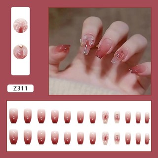 Nail box 24 móng tay giả mã kèm keo đính đá
