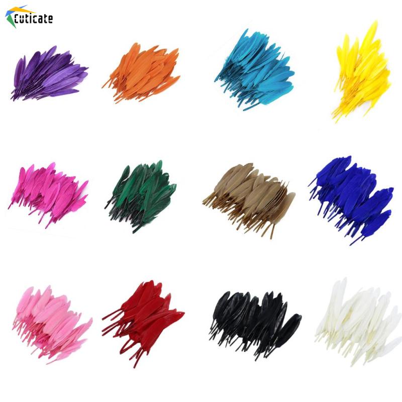 50 Cái / lốc Lông Ngỗng Tự Nhiên 10-15cm Cho Hàng Thủ Công Mũ Trang Trí Cà Phê