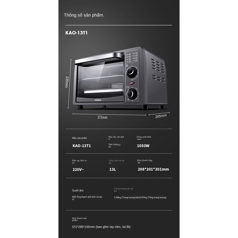 KONKA Lò Vi Sóng Mini Đa Năng Tiện Dụng