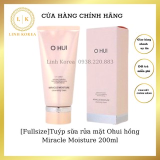 [Fullsize]Tuýp sữa rửa mặt Ohui hồng Miracle Moisture 200ml