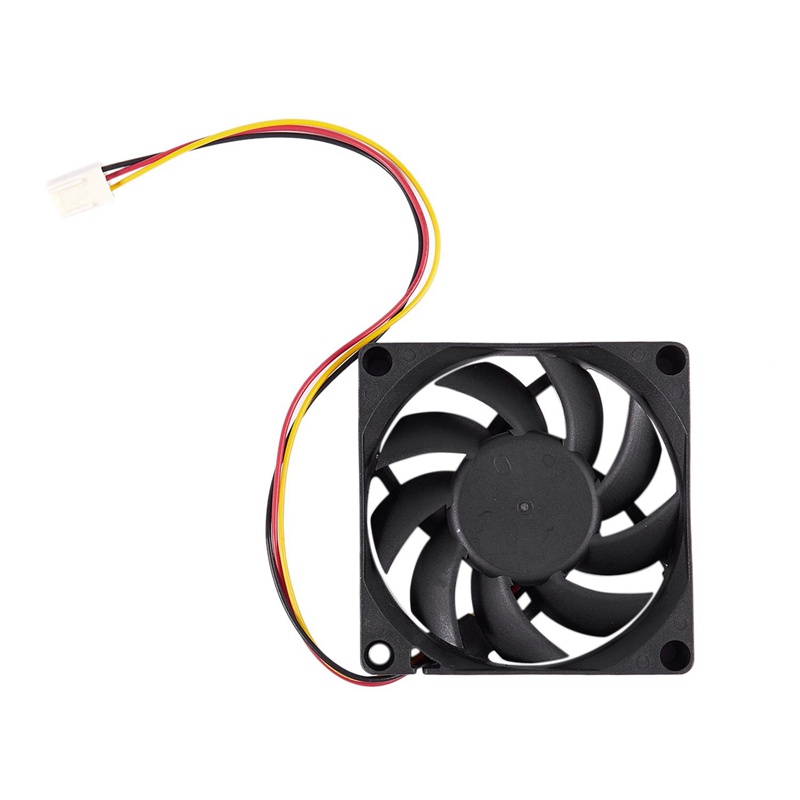 Quạt Tản Nhiệt 3 Chấu 70x70mm 12V Cho CPU Máy Tính Đen
