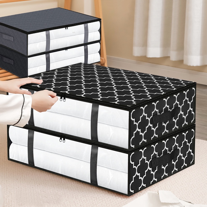 Túi Vải Không Dệt Sức Chứa Lớn Có Thể Gấp Gọn Dùng Đựng Chăn Gối Tiện Lợi