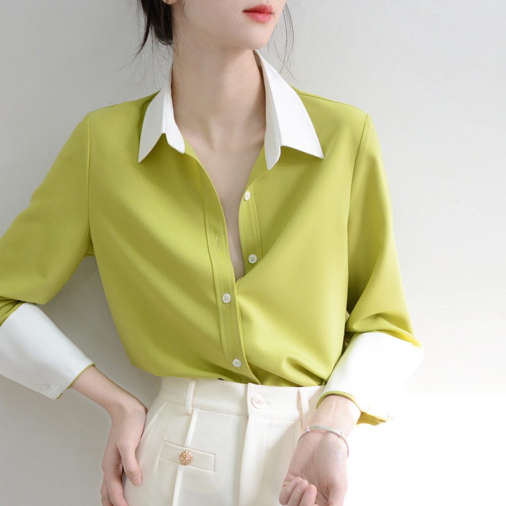 Áo Sơ Mi TrrStyle Dài Tay Nhẹ Nhàng Không Giới Hạn Thời Trang Mới Cho Nữ