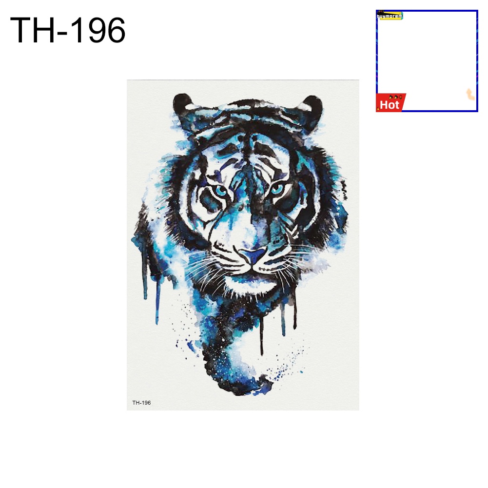 Hình Xăm Dán Tạm Thời Chống Thấm Nước Hình Con Hổ Cá Tính