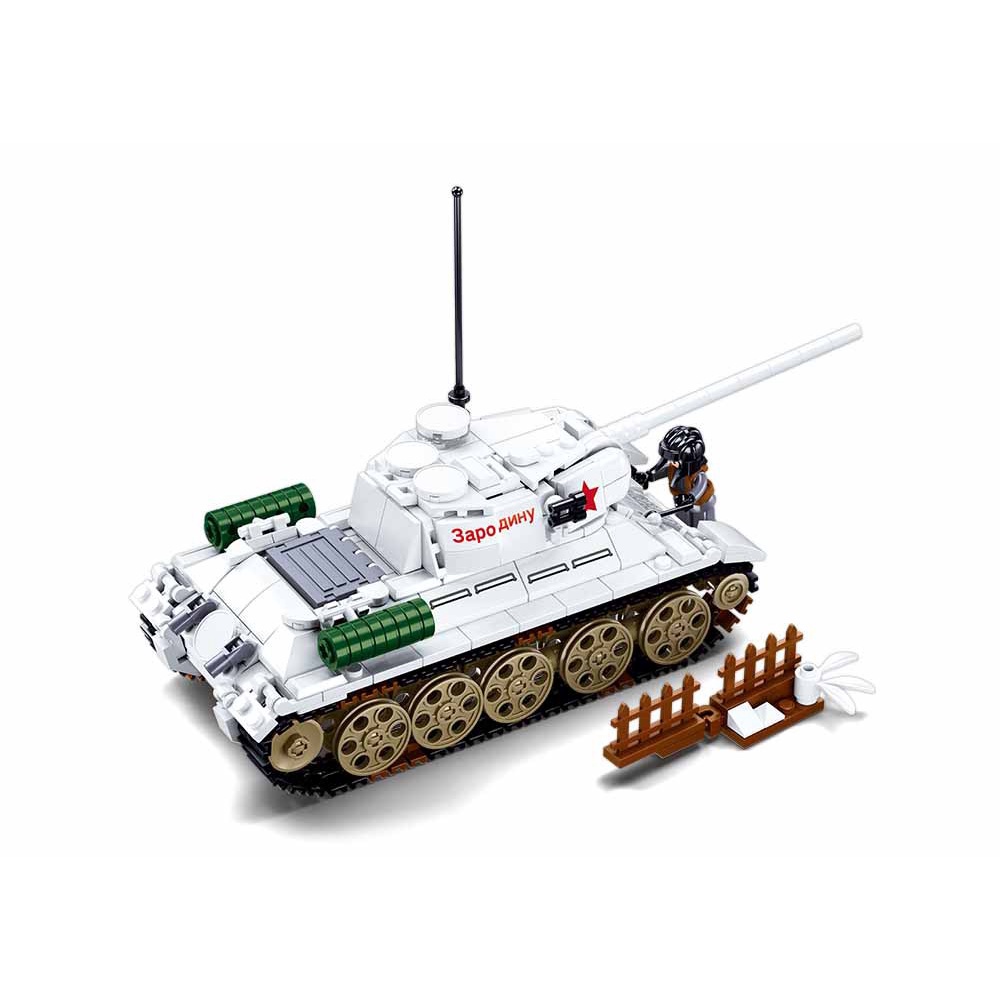 Mô Hình Lắp Ráp Xe Tăng Mùa Đông T34-85 Kèm 2 Mô Hình Mini