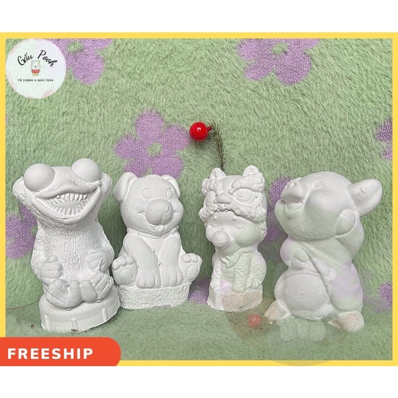 Set Tượng Tô Màu  size 8-13cm tặng kèm tượng mini