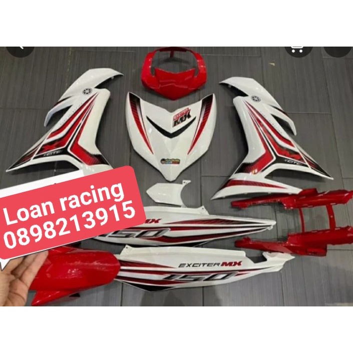 DÀN ÁO ,VỎ NHỰA EXCITER 150 9 MÓN LUÔN TEM ,CÁC MÀU LỰC CHỌN _ SHOP HƯƠNG RACING - VJC SÀI GÒN