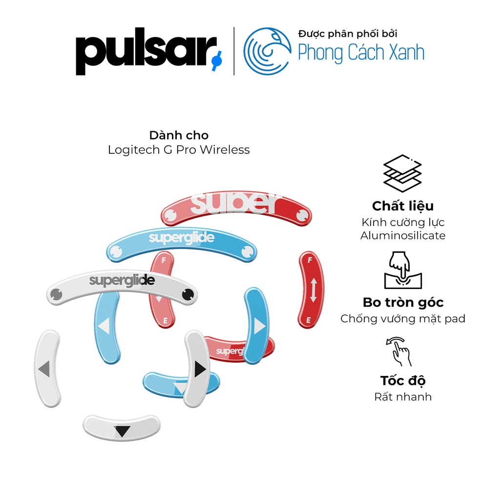 Feet chuột Pulsar Superglide - Logitech G Pro Wireless - Hàng Chính Hãng