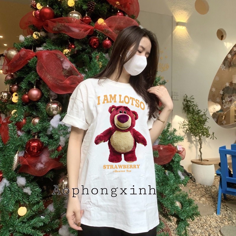 Áo thun I AM LOTSO Strawberry mặc đôi cực đẹp, Áo Phông Unisex Nam Nữ