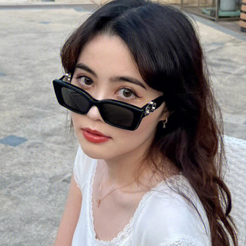 Kính Mát Gọng Vuông Nhỏ Thời Trang Hàn Quốc Cổ Điển Dành Cho Nam Nữ