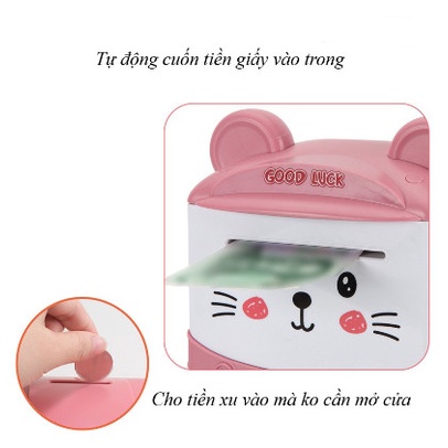 Két Sắt Đựng Tiền Cho Bé Mô Phỏng Ấn Vân Tay Mật Mã Có Nhạc Vui Nhộn Cho Bé