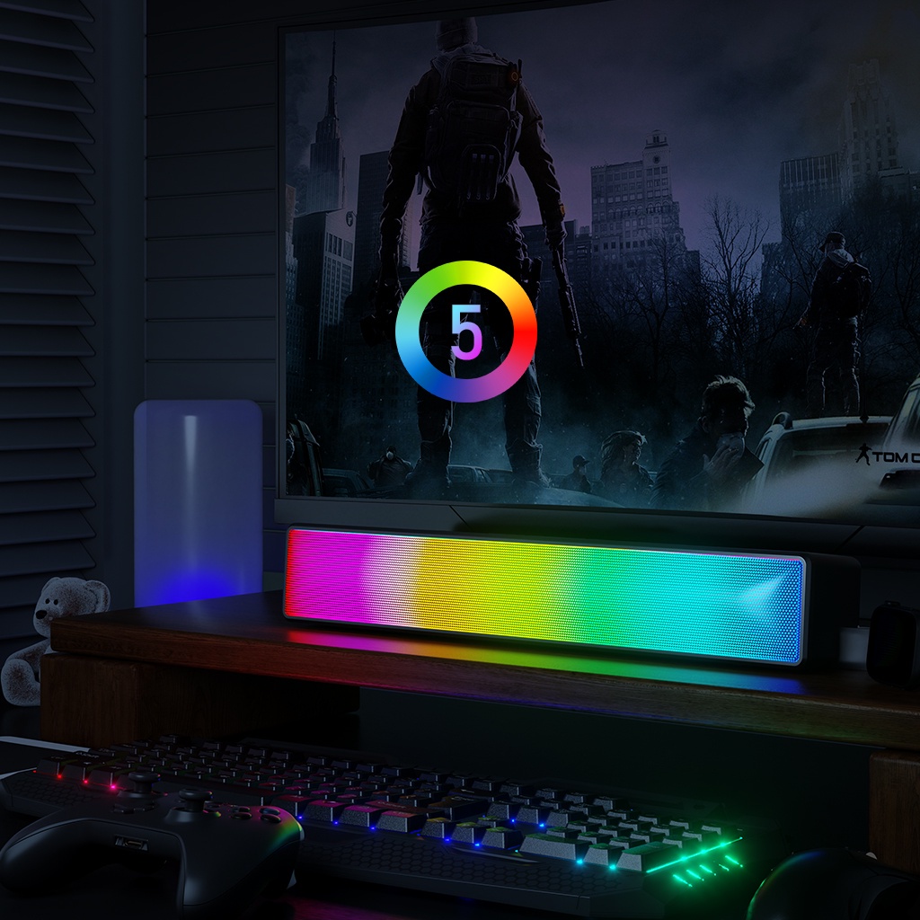 Loa Thanh Soundbar Bluetooth ROBOT RB480 RB580 10W Pin 1200mAh Bass Trầm Mạnh Mẽ - Kết Nối USB/ AUX/ Thẻ Nhớ