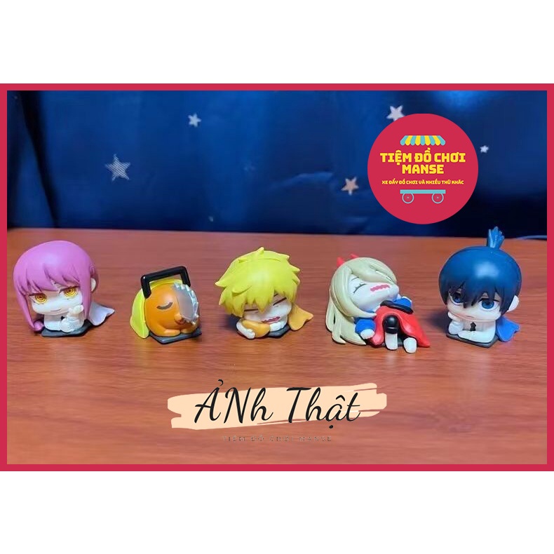 Mô hình Chainsaw Man Thợ săn qủy nhân vật Denji Power dễ thương quà tặng sưu tầm trang trí