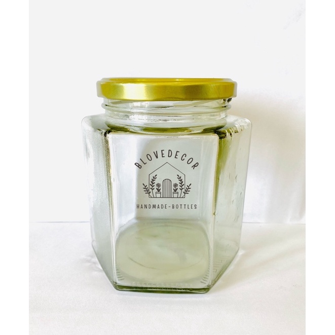 Hũ thủy tinh lục giác 730ml