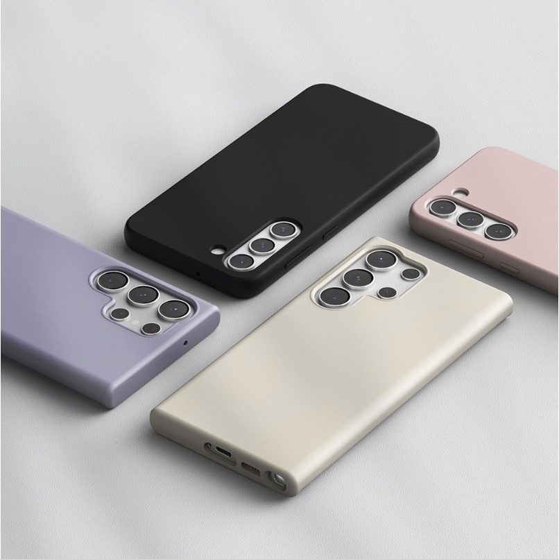 Ốp silicon Hình Hoa Oải Hương Hồng / Đen Cho Galaxy S23 Series / S23 + Ultra Plus