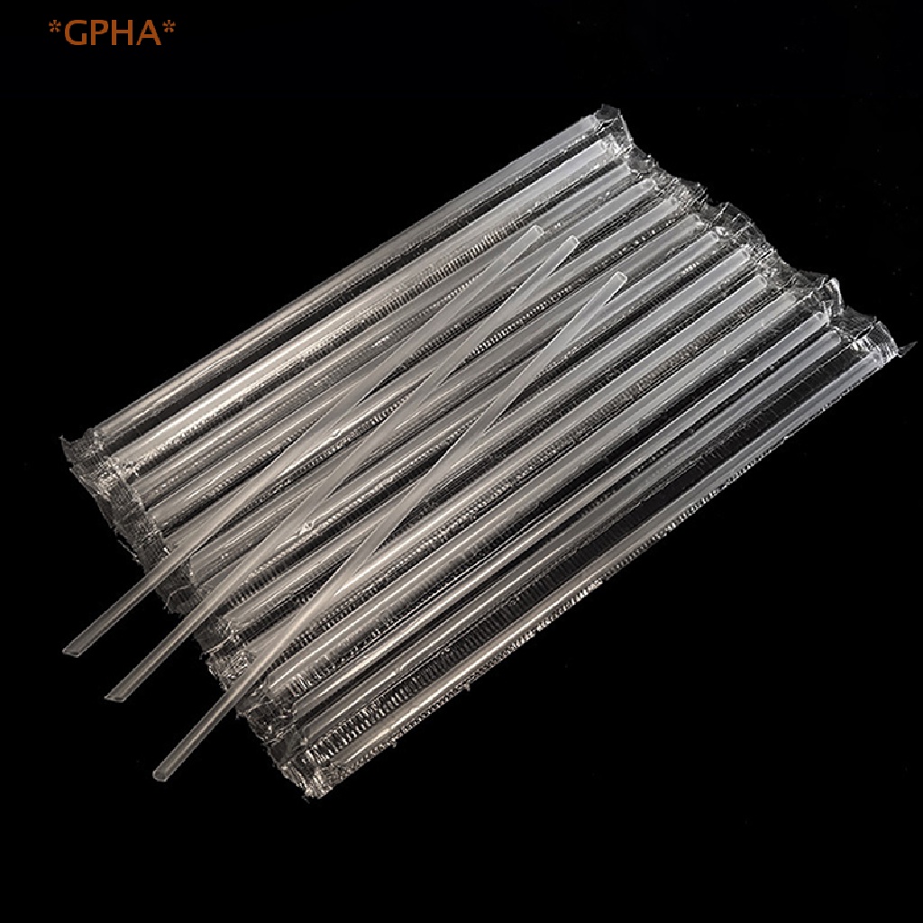 Set 500 Ống Hút Nhựa Đầu Nhọn Ngắn Trong Suốt Dùng Một Lần DIY Mới