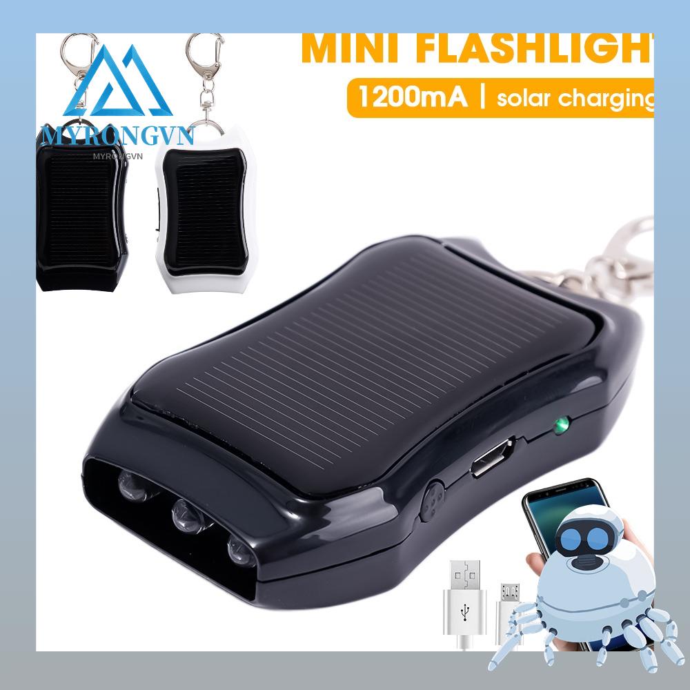 Sạc Dự Phòng 1200mAh Sử Dụng Năng Lượng Mặt Trời Có Móc Khóa Tiện Dụng