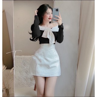 Set áo bẹt nơ + cv 2m