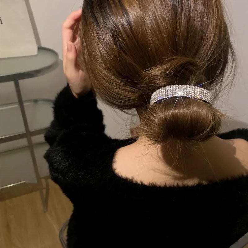 Kẹp Tóc Tua Rua Đính Kim Cương Tinh Tế Thanh Lịch Cho Nữ / Bé Gái