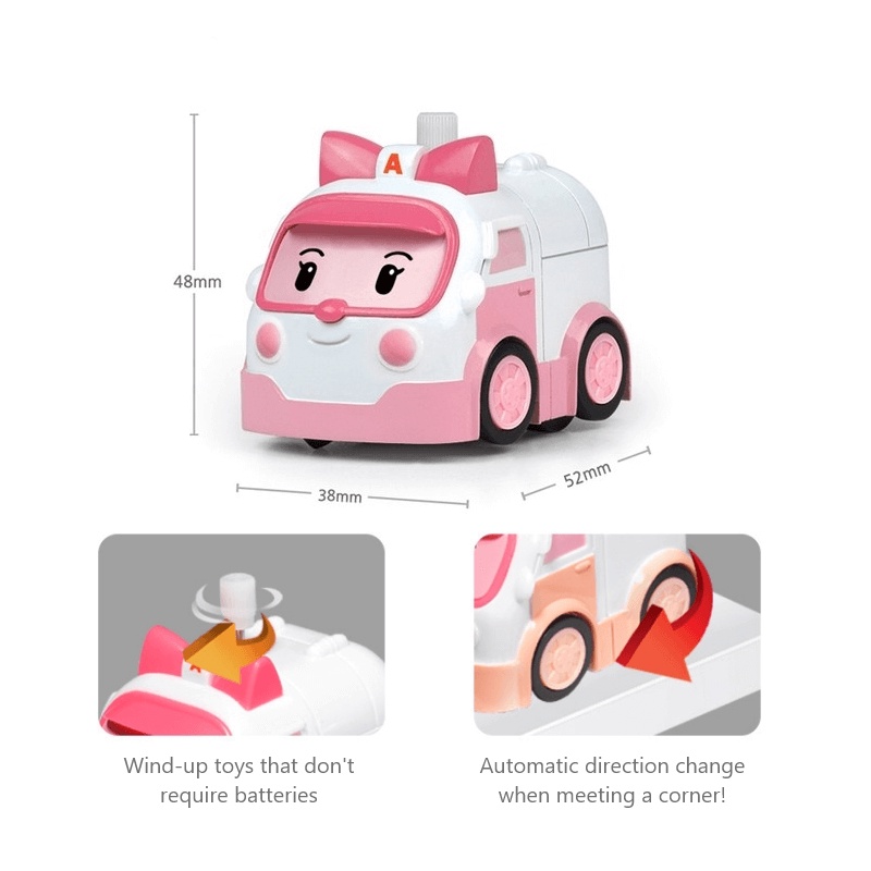 ROBOCAR POLI Cornering Wind-Up Toys POLI & AMBER