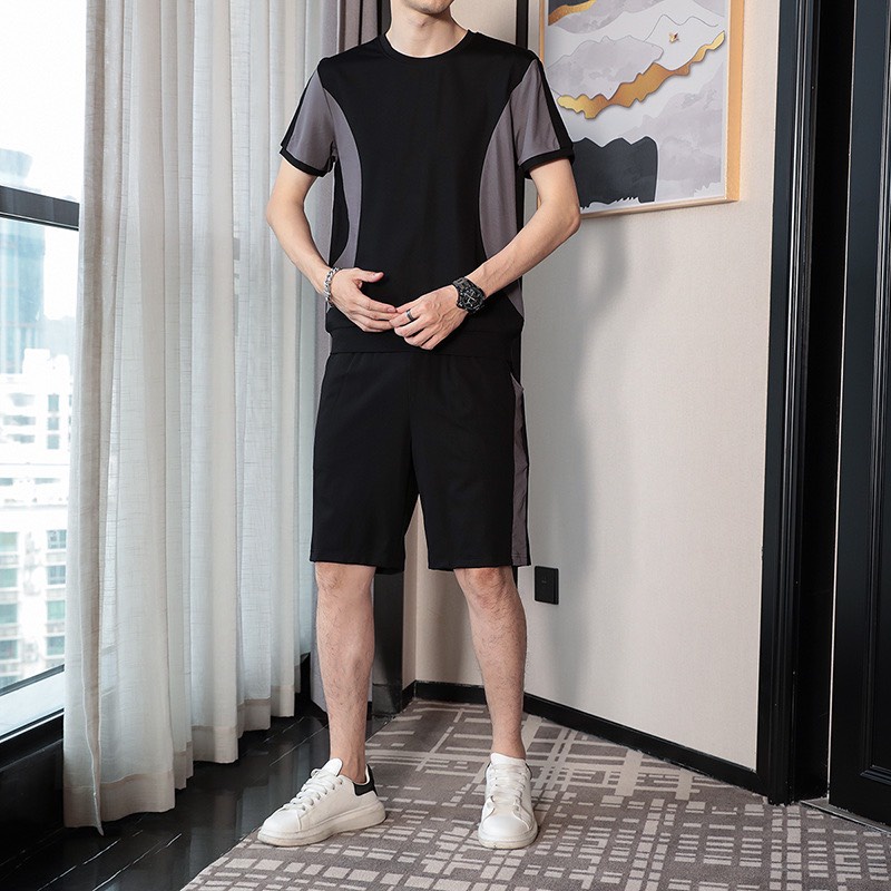 Bộ quần áo thể thao nam mùa hè,quần áo nam cộc tay trẻ trung năng động mùa hè 2023