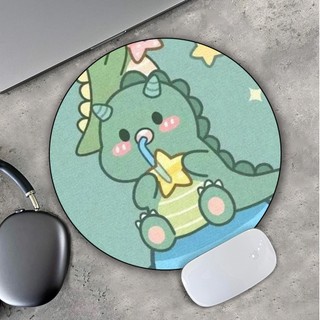 Lót Chuột Gaming in hình Khủng Long Xanh Green Dinosaur Không Gian Pad decor bàn làm việc chơi game size 35cm