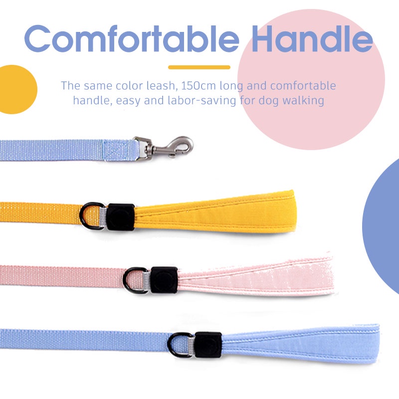 HamshMoc Dây Dắt Thú Cưng Đi Dạo Thiết Kế Thoáng Khí Thoải Mái Có Tay Cầm Điều Chỉnh Được