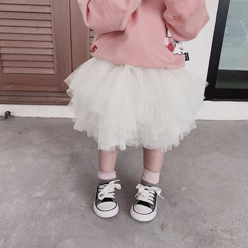 Chân Váy Xòe Tutu Màu Trơn Dễ Thương Thời Trang Mùa Hè Cho Bé Gái