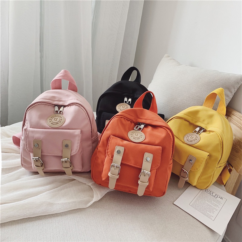 Ba Lô mini Bằng nylon Kiểu Dáng Đơn Giản Thời Trang Xuân Hè Mới Cho Bé Gái