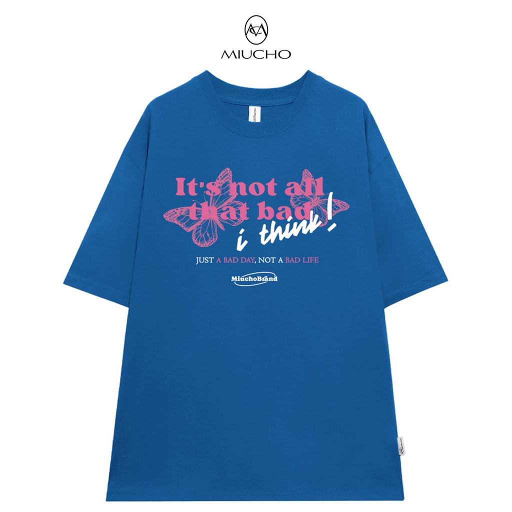 Áo thun unisex form rộng MT081 Miucho basic tee tay lỡ vải cotton mềm mại dành cho nam nữ in graphic