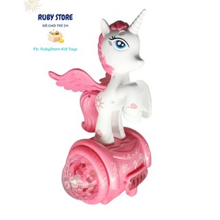 Ngựa pony trượt ván, có đèn led 5d và nhạc sôi động