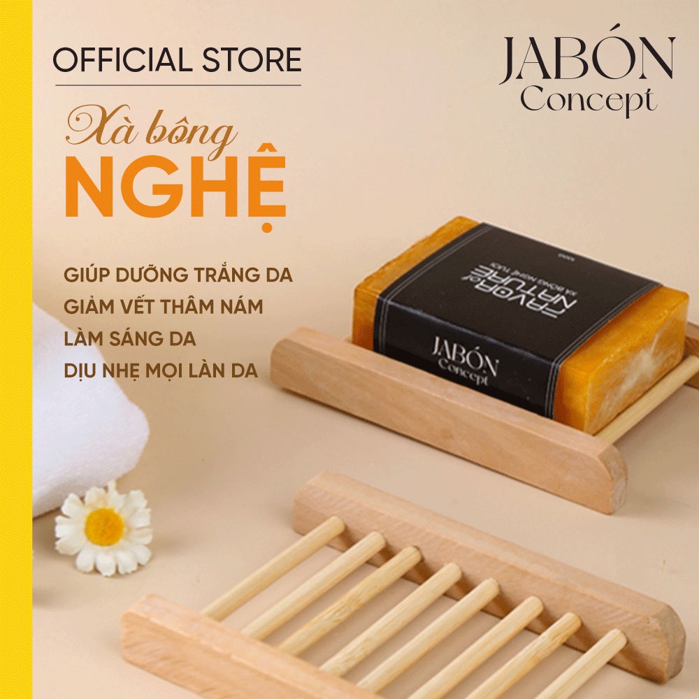 Xà bông Nghệ Mật Ong Thiên Nhiên Nhẹ Dịu Giảm Thâm Làm Sáng Da - Jabón Concept