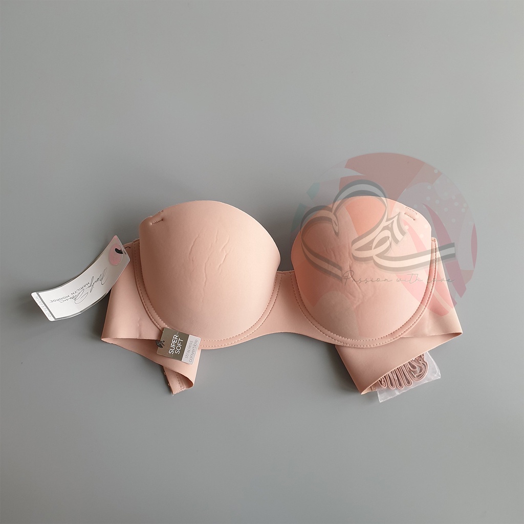 Áo lót phom ngang ngực strapless su đúc họa tiết Marilyn màu xuất khẩu Mỹ số 1
