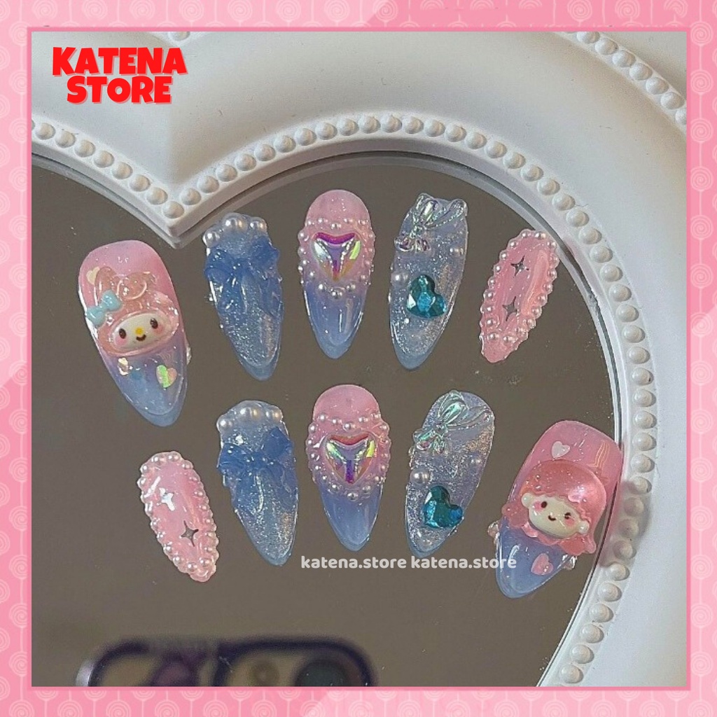 LẺ 1 cái Phụ Kiện Charm Trang Trí Móng Hình Thỏ, Gấu Dâu Lotso, Kuromi, Gấu Nâu Đáng Yêu, Xinh Xắn DIY