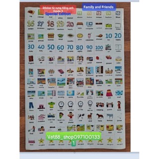 Sticker từ vựng Tiếng Anh Family and Friends Special Grade 3**