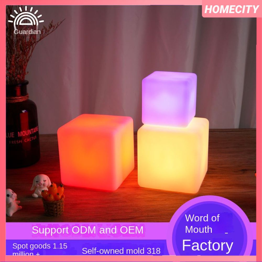 Đèn Ngủ Hình Vuông Mini Đèn Lễ Hội Nhiều Màu Sắc Có Thể Điều Chỉnh Điều Khiển Từ Xa Đạo Cụ Sân Khấu Đèn Hình Vuông Sáng Tạo Nhỏ Phát Sáng