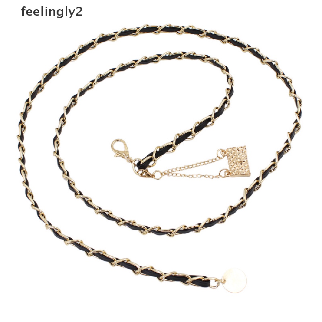 Thắt Lưng Da PU Khóa Móc Kim Loại Tua Rua Dài Điều Chỉnh Được Phong Cách Punk Cá Tính Cho Nữ