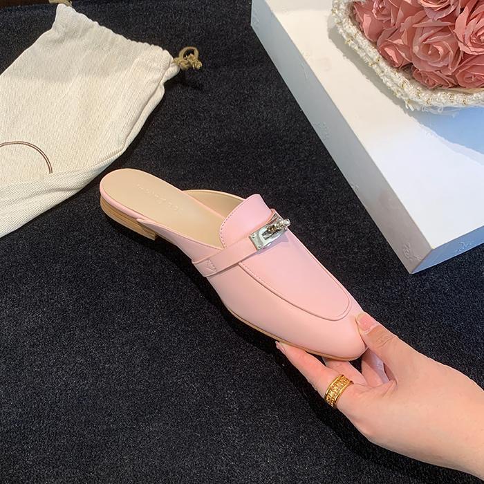 Dép Muller Mũi Tròn Đế Bằng Thiết Kế Mới Thời Trang Xuân Thu 2023 Cho Nữ
