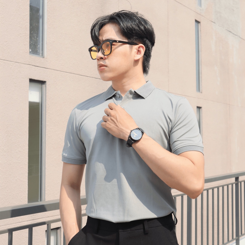 Áo Thun Polo Nam Cổ Trụ Trơn Nhiều Màu Có Nút Cổ Phong Độ Lịch Lãm NEW UNISEX