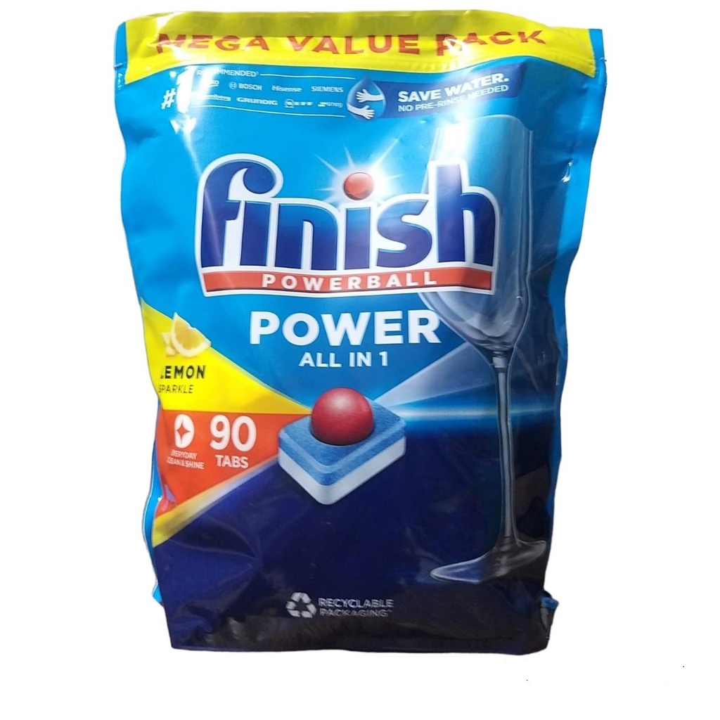 Viên rửa chén bát Finish All in One 110 viên Nhập Khẩu Finish Châu Âu, dùng cho tất cả các loại máy