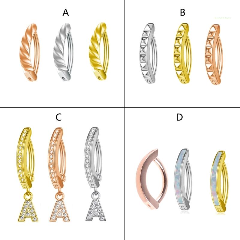 Khuyên Rốn Bằng Bạc Đính Đá Zircon Phong Cách Tối Giản Cho Nữ