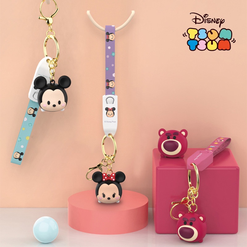 DISNEY Dây Cáp Sạc Nhanh 2.4A 3 Trong 1 Kiểu Dáng Hoạt Hình Dễ Thương Cho Điện Thoại