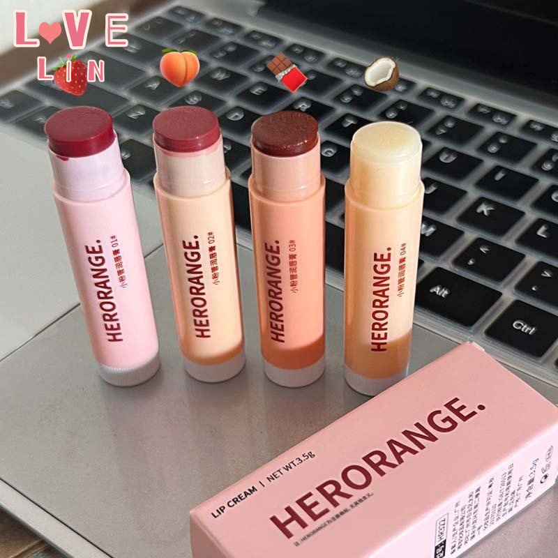 [Lovelin] Son Môi HERORANGE ~ Son Dưỡng Môi Không Màu Dưỡng Ẩm Làm Trắng Dành Cho Nữ