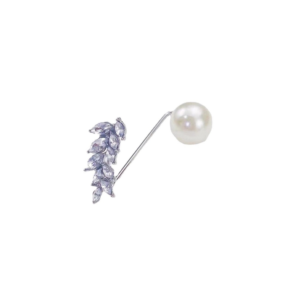 Ghim Cài Cổ Áo Đính Ngọc Trai Thiết Kế Độc Đáo Thời Trang Chống Trượt Cho Nữ