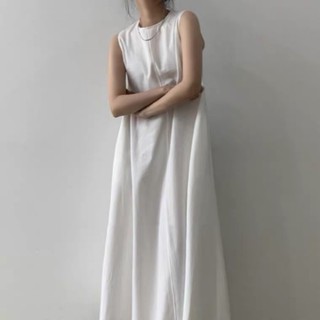 Váy Midi Trắng 2 Túi