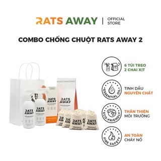 Combo tiết kiệm: 2 Chai xịt 500ml + 6 Túi treo RATS AWAY