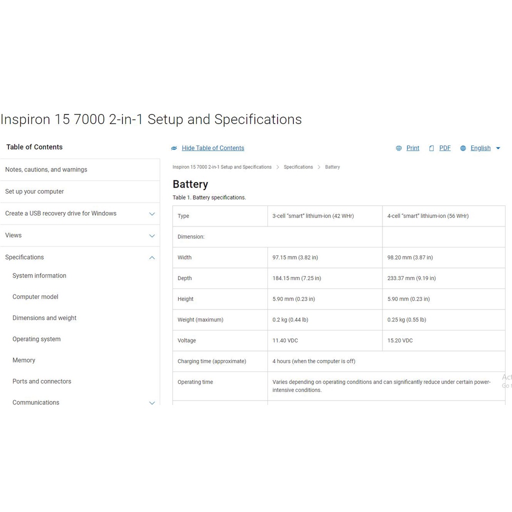 Pin dell Inspiron 7573 2-in-1